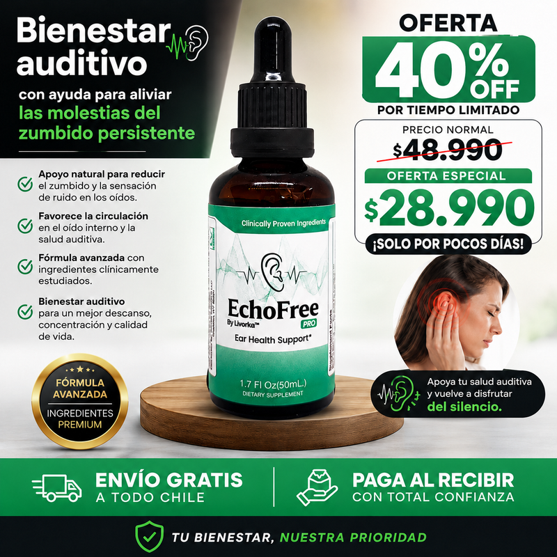 AuriSilence™ – Bienestar auditivo con ayuda para aliviar las molestias del zumbido persistente.