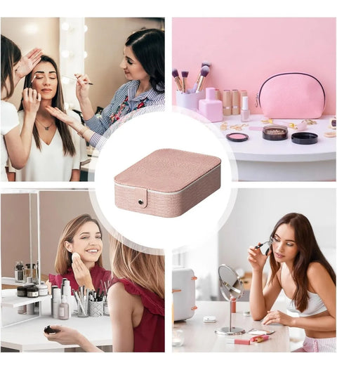 Estuche Maquillaje Portátil Con Espejo Led